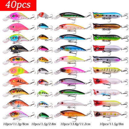 Aorace Mini Minnow Crankbait Fishing Lure Set