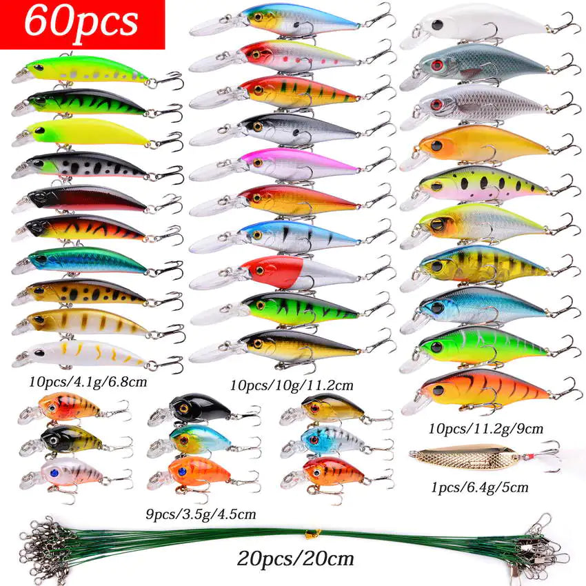 Aorace Mini Minnow Crankbait Fishing Lure Set