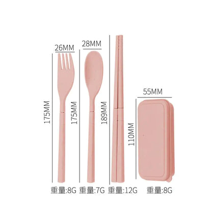 4Pcs Travel Utensil Set