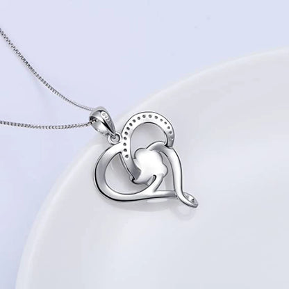 Dog Footprints Heart Necklace